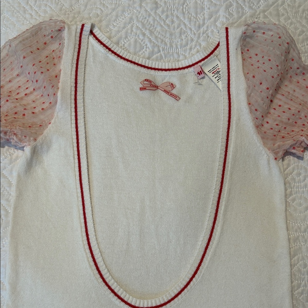 Miss Sixty Cream and Pink Blouse